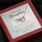 Interlocking Heart Necklace, To My Beautiful Daughter, With Love From Dad