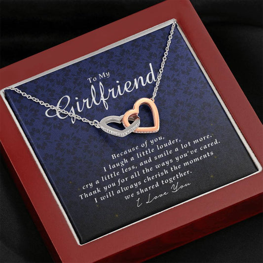 Interlocking Heart Necklace, To My Girlfriend