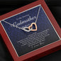 Interlocking Heart Necklace, To My Amazing Godmother on My Wedding Day, Wedding Gift from Goddaughter, Gift from Bride