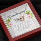 Interlocking Heart Necklace, Granddaughter Gift from Grandpa / Grandma