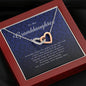 Interlocking Heart Necklace, Gift for Granddaughter from Grandma / Grandpa