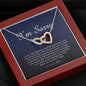 Interlocking Heart Necklace, I'm Sorry Card