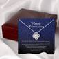 Happy Anniversary, Love Knot Necklace, Jewelry with Gift Box
