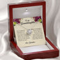 To My Granddaughter, Love Knot Necklace, Gift from Grandma