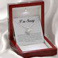 I Am Sorry, Love Knot Necklace