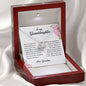 To My Granddaughter, Love Knot Necklace, Gift from Grandma