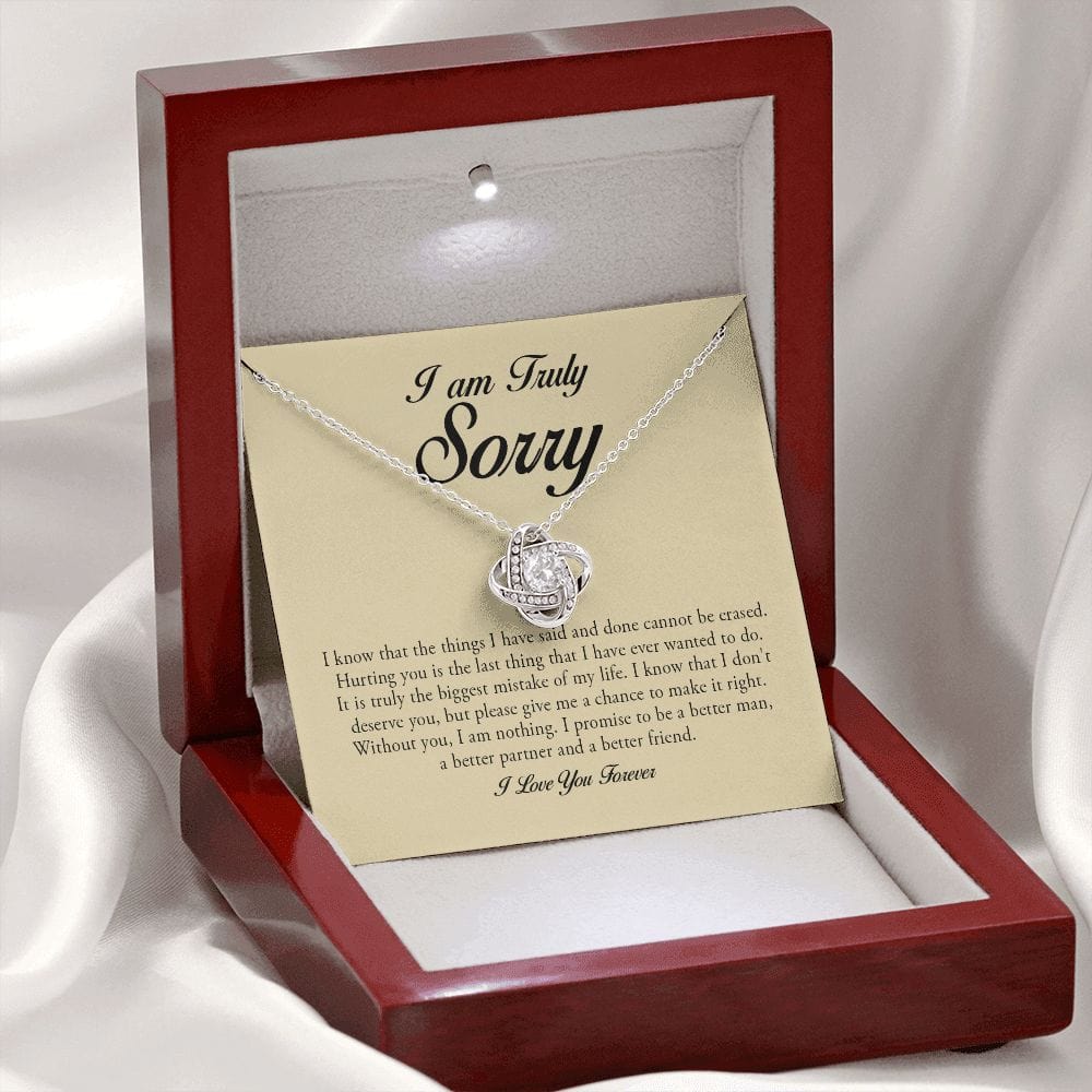 I Am Truly Sorry, Love Knot Necklace