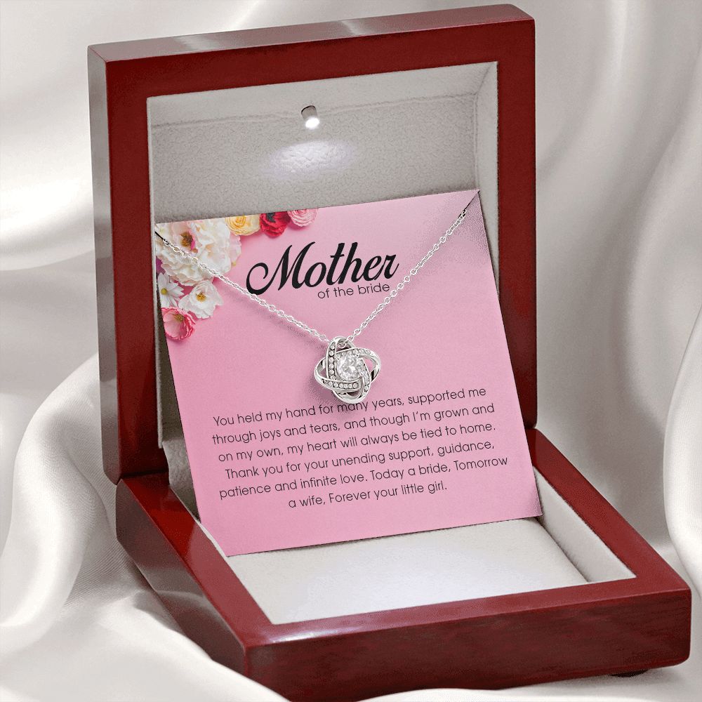 Mother of the Bride Gift, Love Knot Necklace