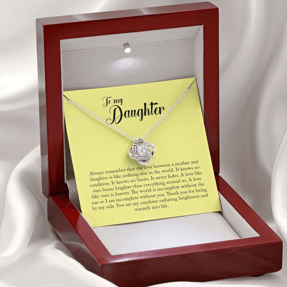 To My Daughter, Love Knot Necklace