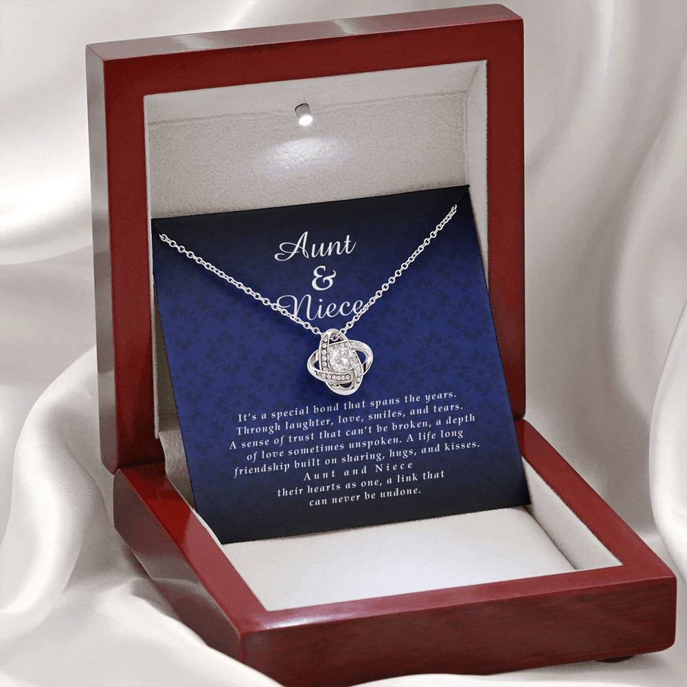 Love Knot Necklace, Aunt and Niece Gift
