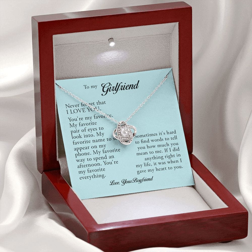 To My Girlfriend, Love Knot Necklace