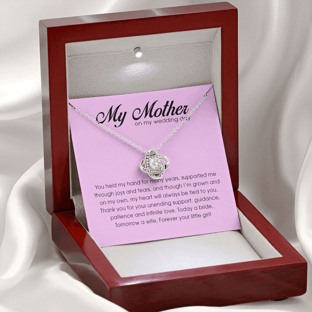 My Mother on My Wedding Day Gift, Love Knot Necklace