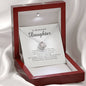 Love Knot Necklace, To My Beautiful Daughter, With Love From Mom / Dad