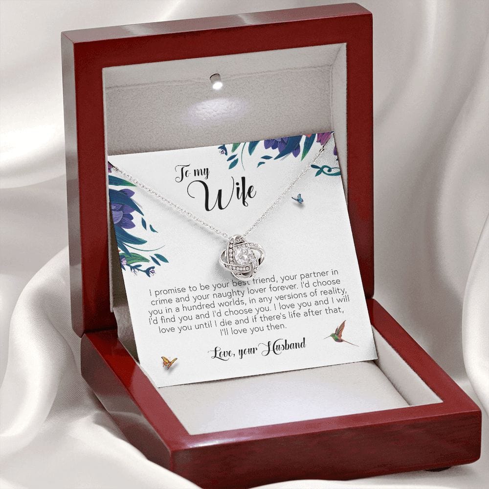 To My Wife, Love Knot Necklace