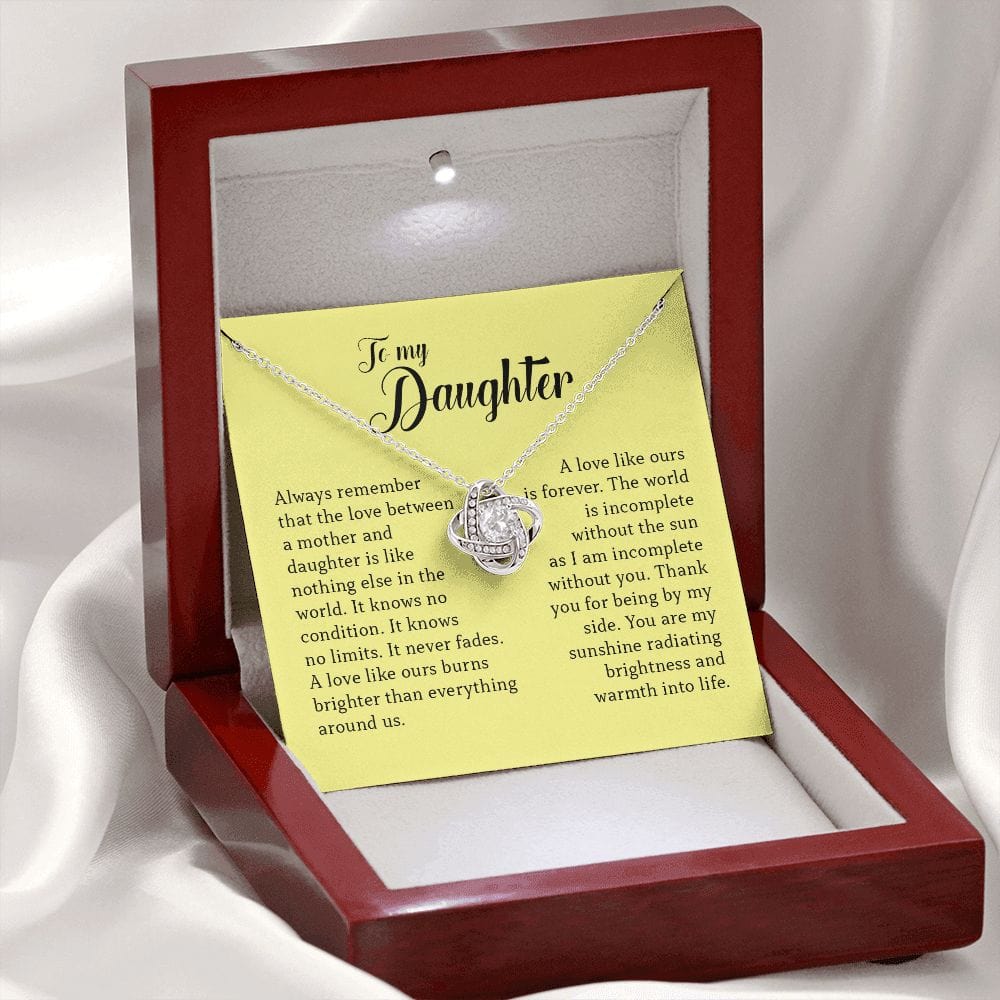 To My Daughter, Love Knot Necklace