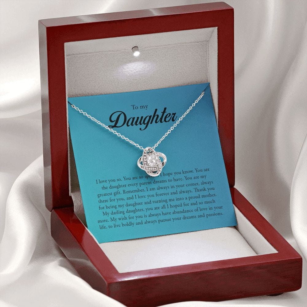To My Daughter, Love Knot Necklace