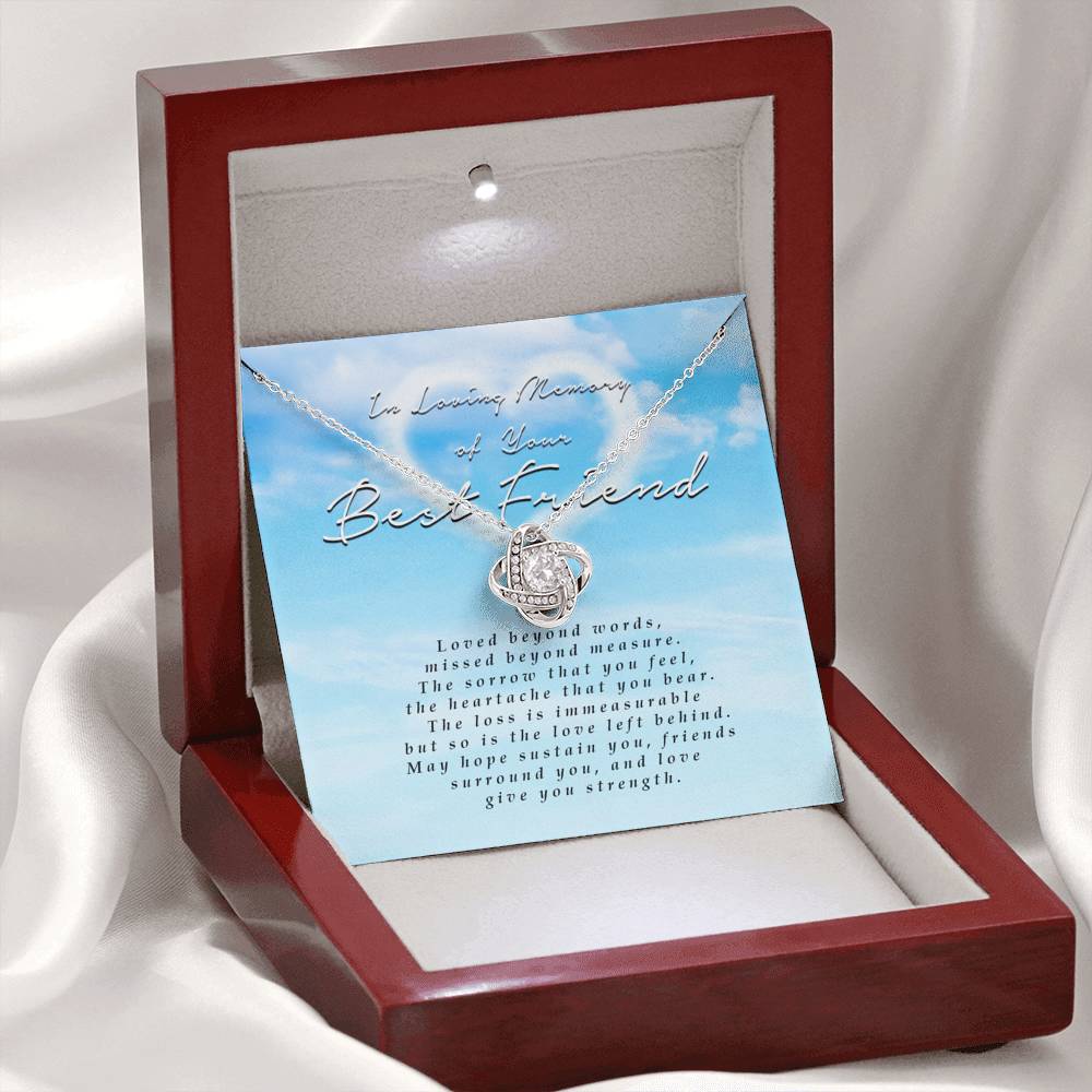 Love Knot Necklace, Memorial Gift For Loss of Best Friend