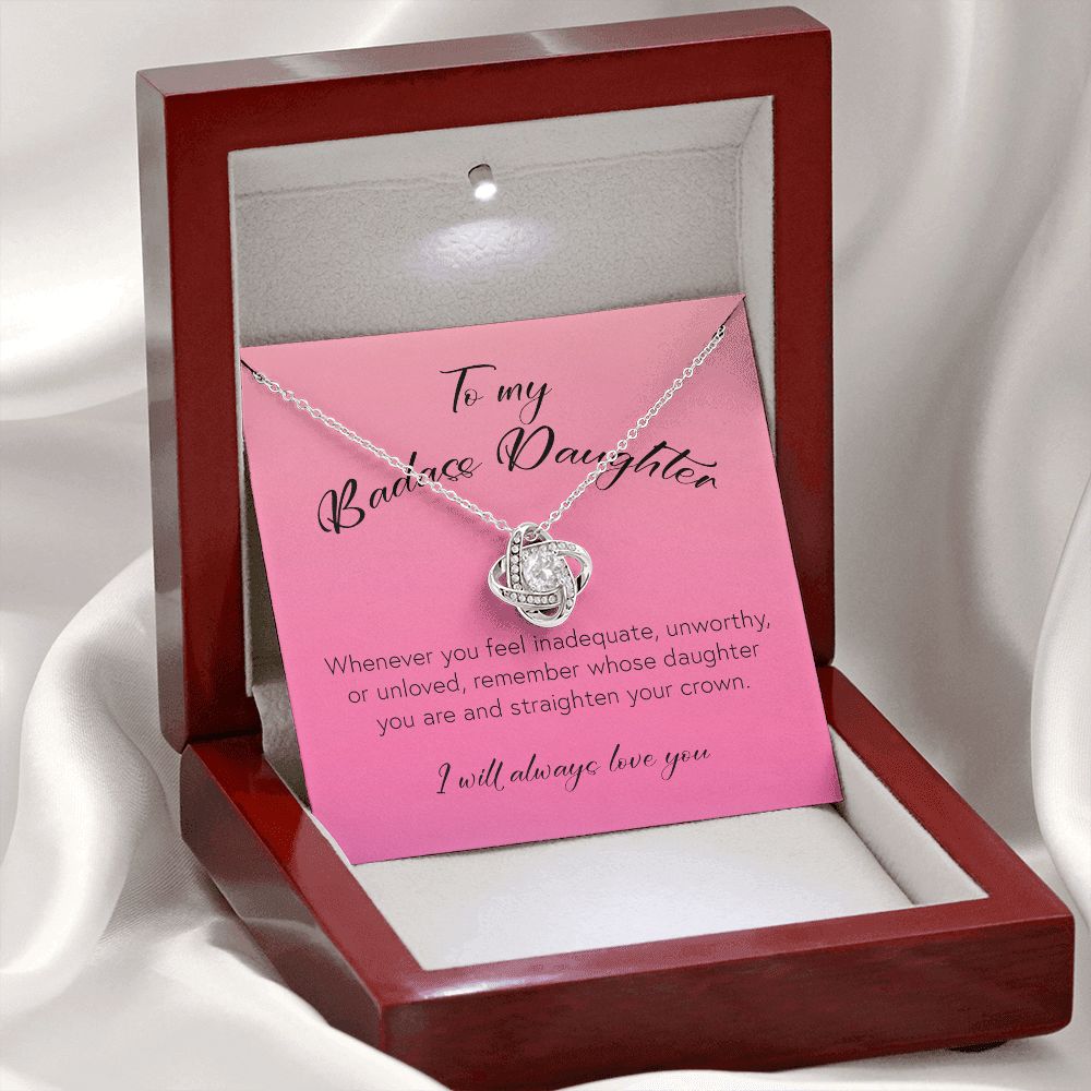 To My Badass Daughter, Love Knot Necklace