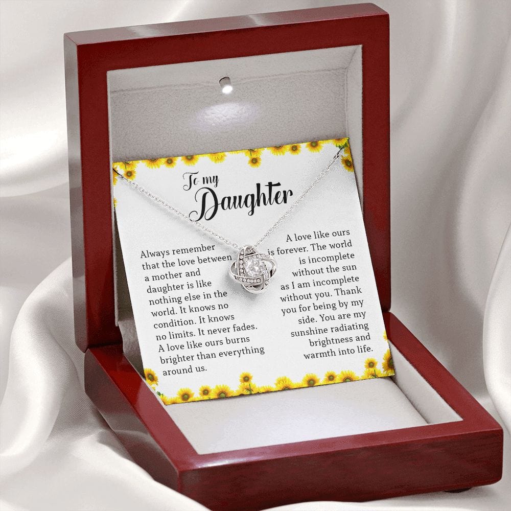To My Daughter, Love Knot Necklace