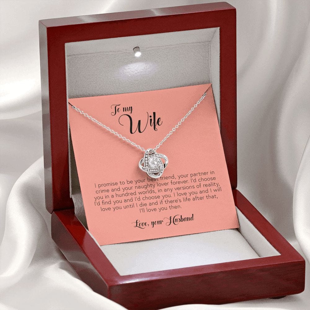 To My Wife, Love Knot Necklace