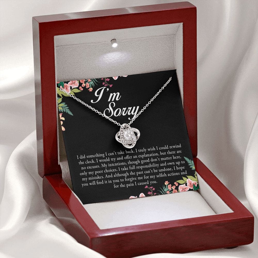 I Am Sorry, Love Knot Necklace