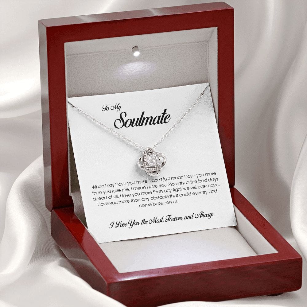 To My Soulmate, Love Knot Necklace