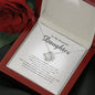 Love Knot Necklace, To My Beautiful Daughter, With Love From Mom / Dad