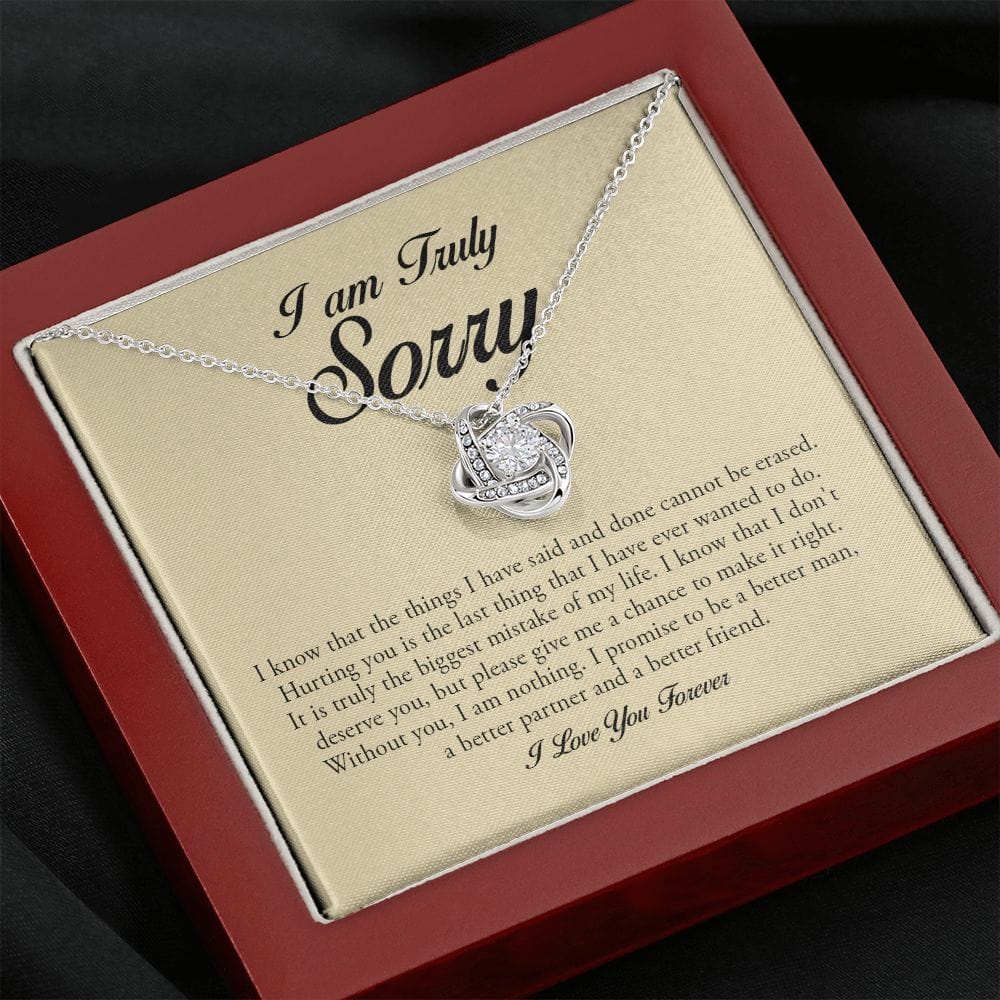 I Am Truly Sorry, Love Knot Necklace