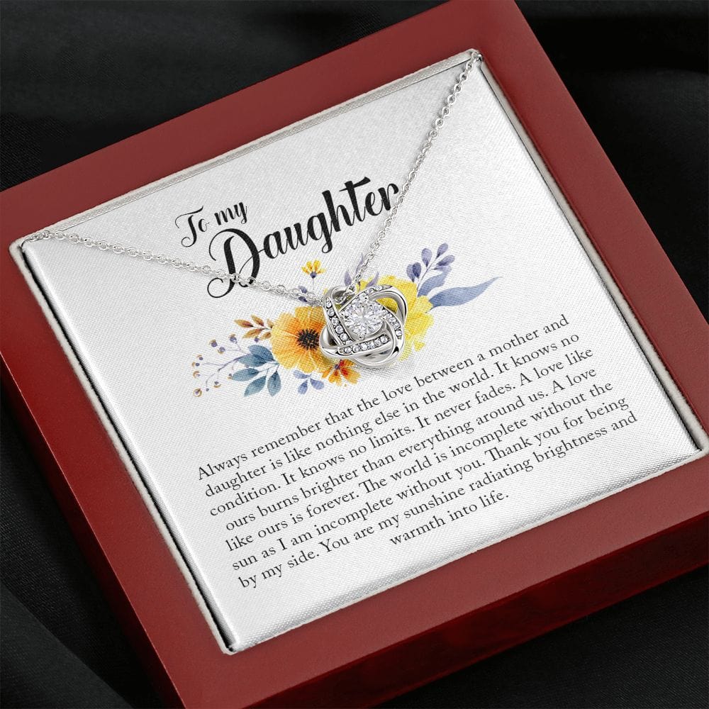 To My Daughter, Love Knot Necklace