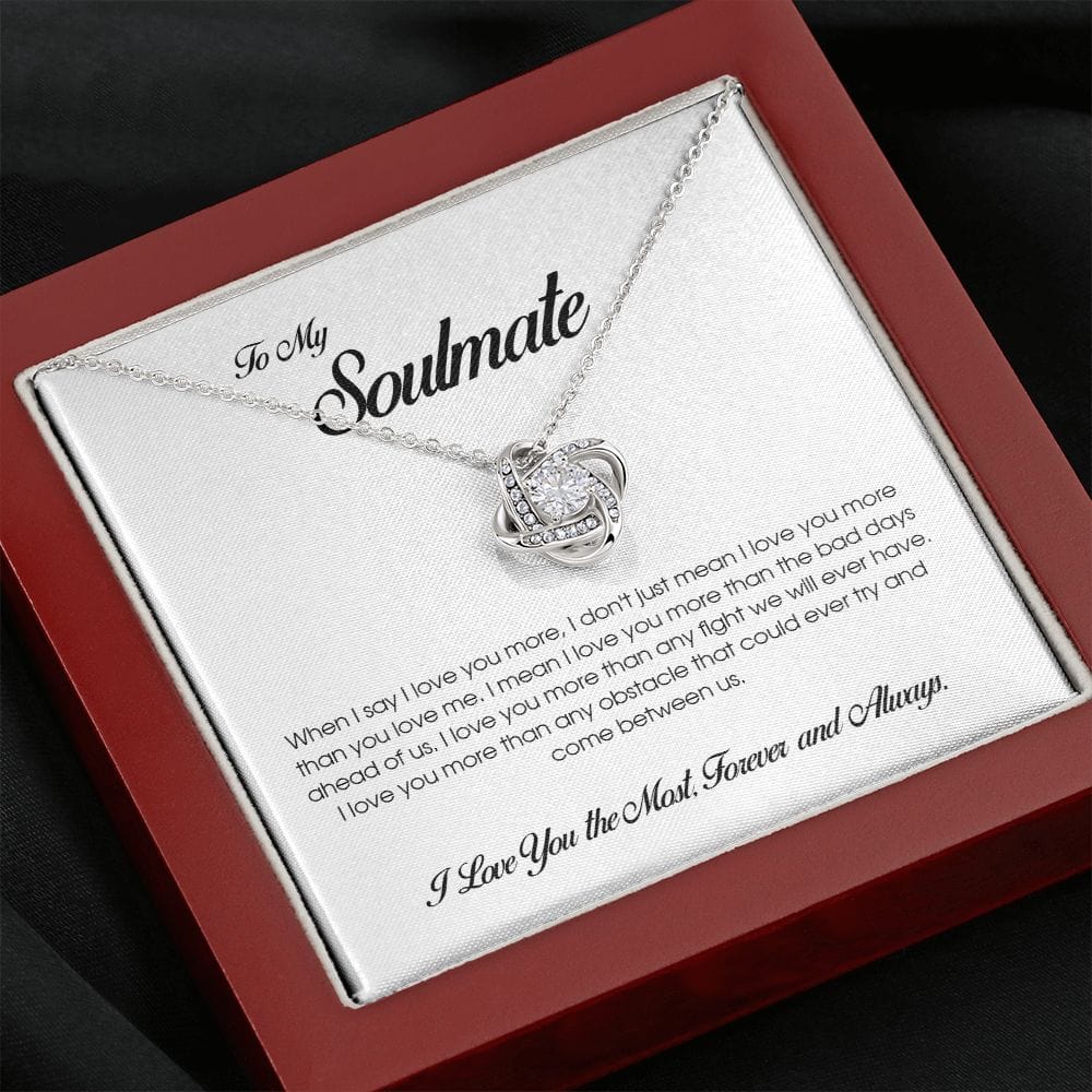 To My Soulmate, Love Knot Necklace