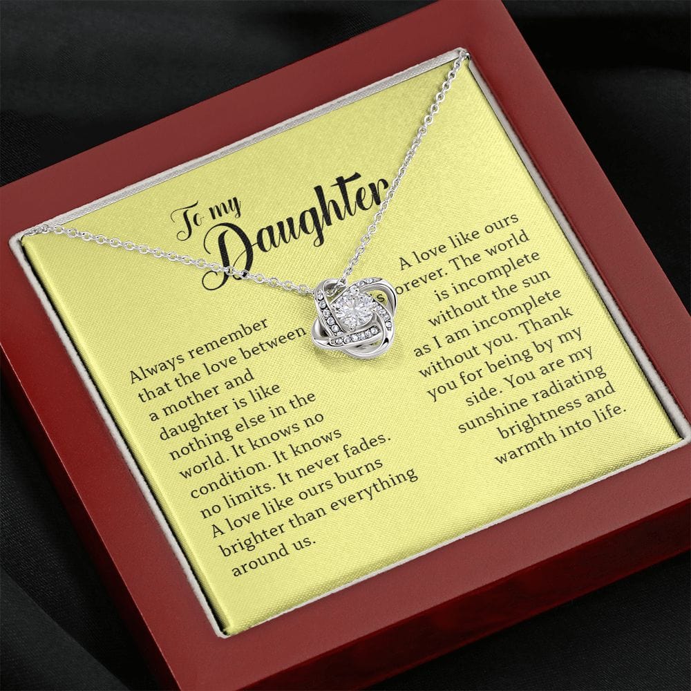 To My Daughter, Love Knot Necklace