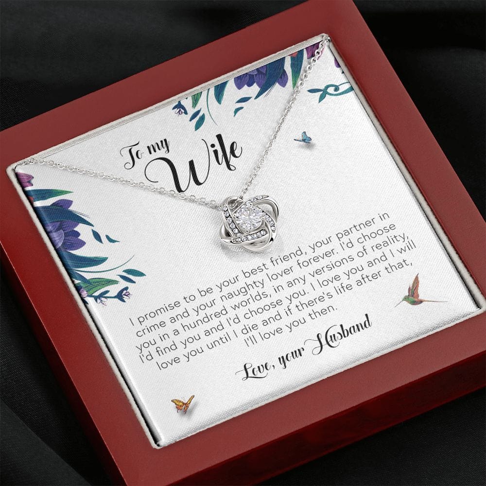 To My Wife, Love Knot Necklace