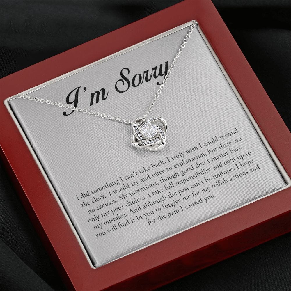 I Am Sorry, Love Knot Necklace