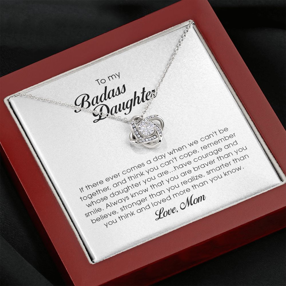 To My Badass Daughter, Love Knot Necklace