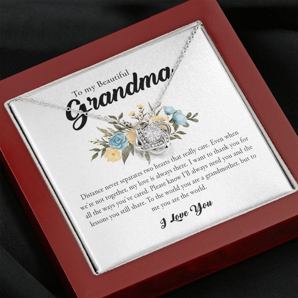 To My Beautiful Grandma, Love Knot Necklace