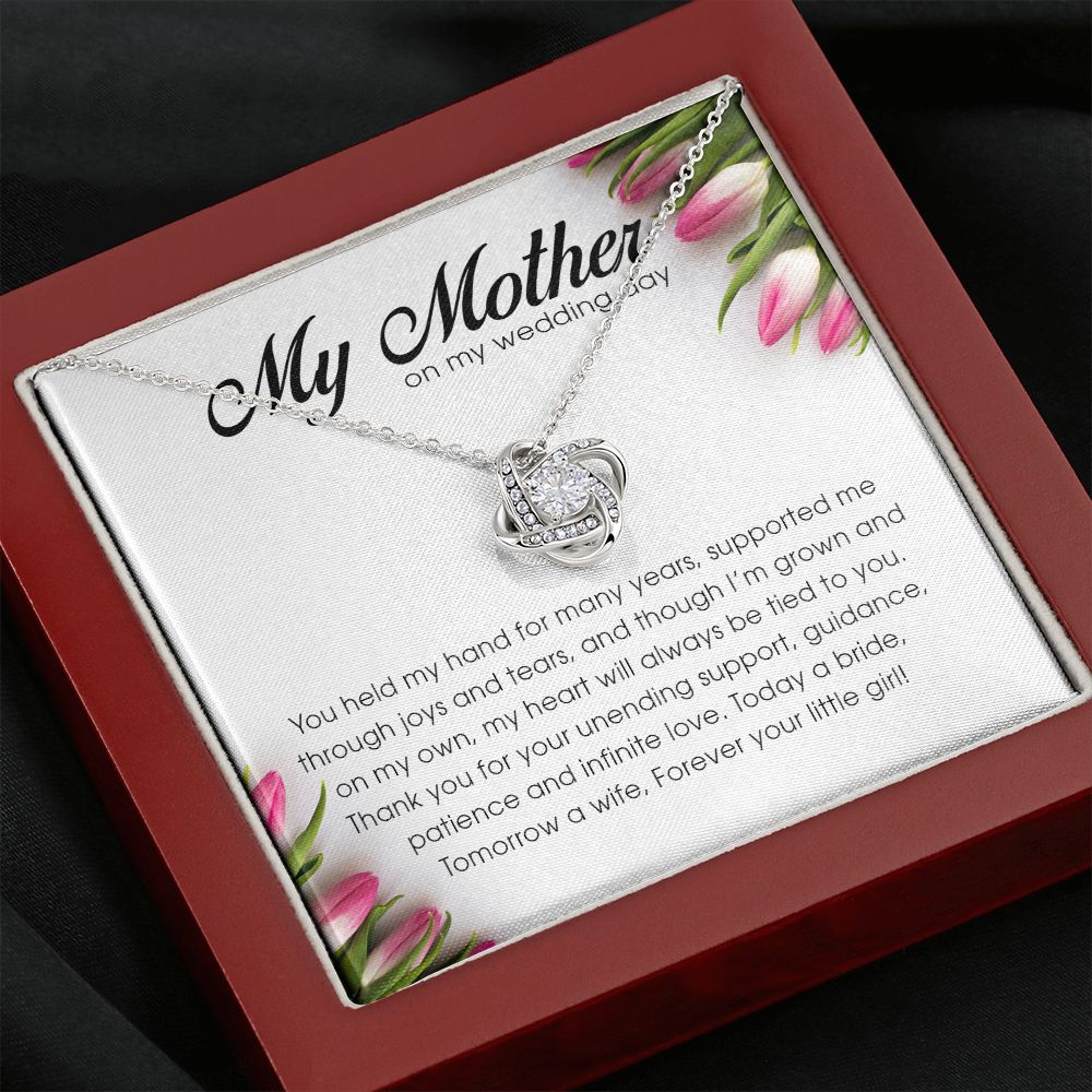 My Mother on My Wedding Day Gift, Love Knot Necklace