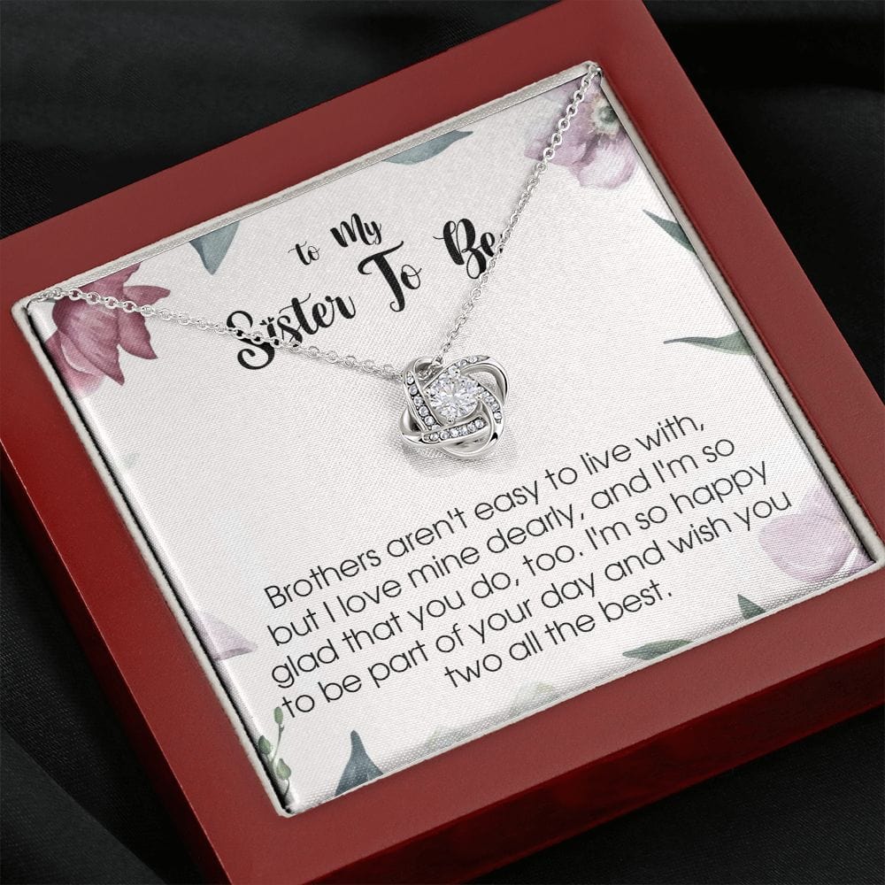 To My Sister In Law, Love Knot Necklace