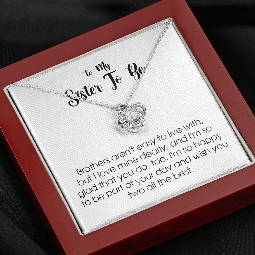 To My Sister In Law, Love Knot Necklace