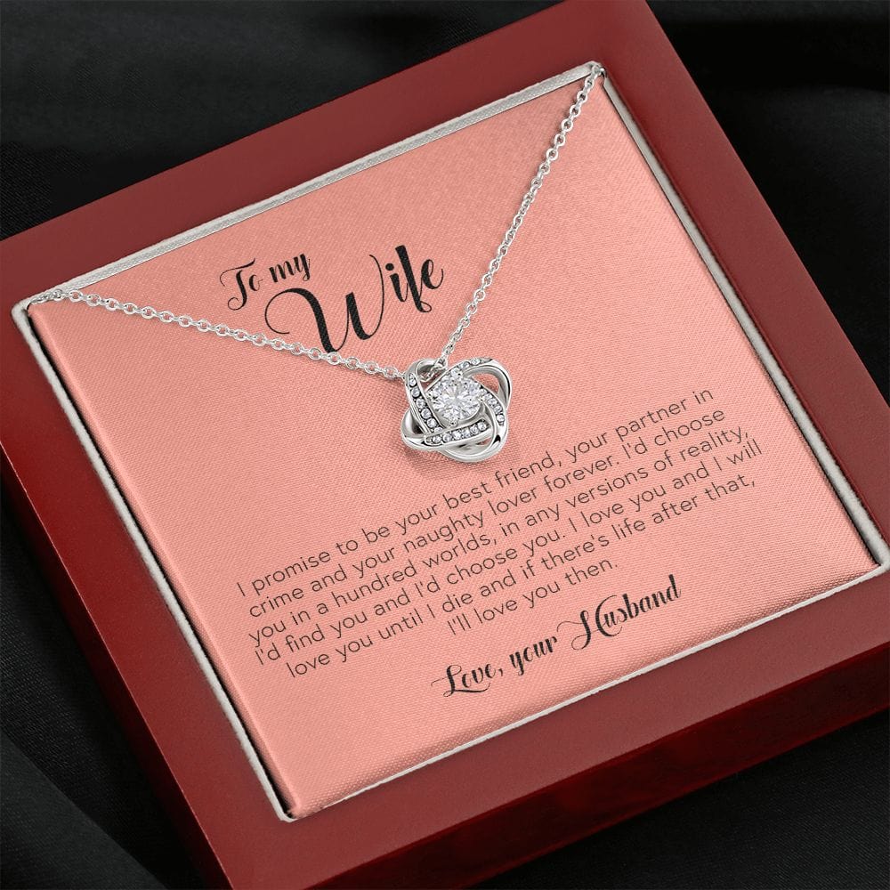 To My Wife, Love Knot Necklace