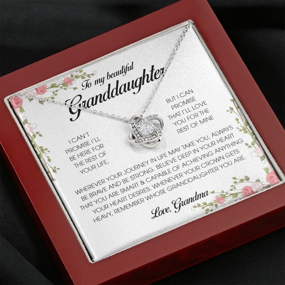To My Beautiful Granddaughter, Love Knot Necklace