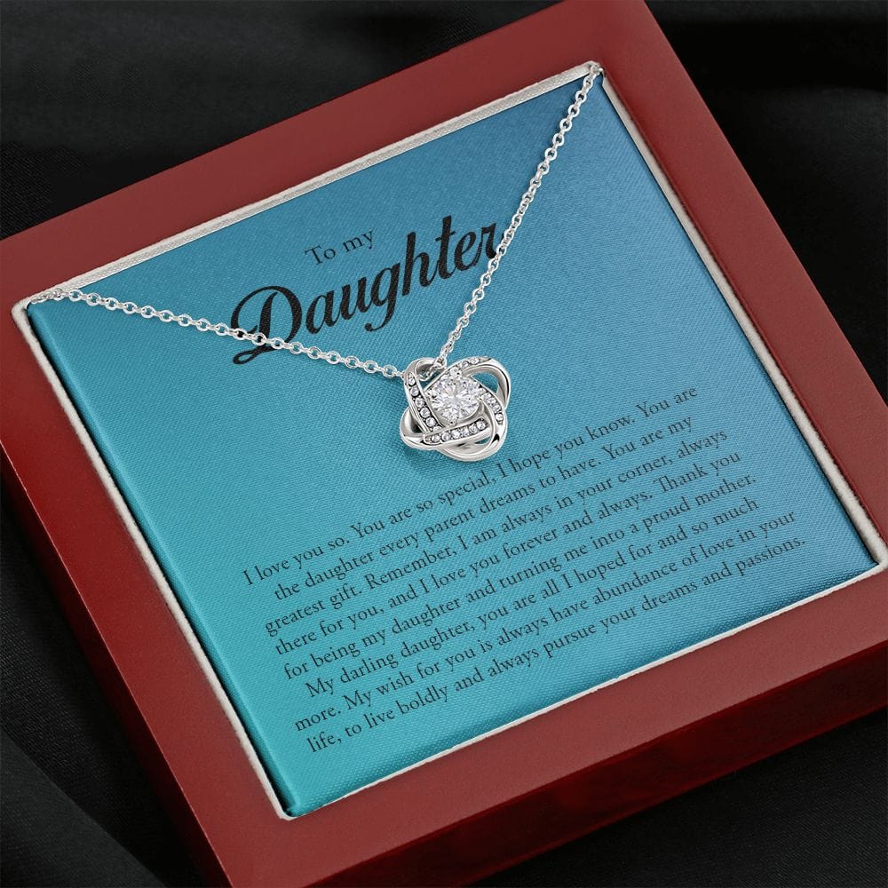 To My Daughter, Love Knot Necklace
