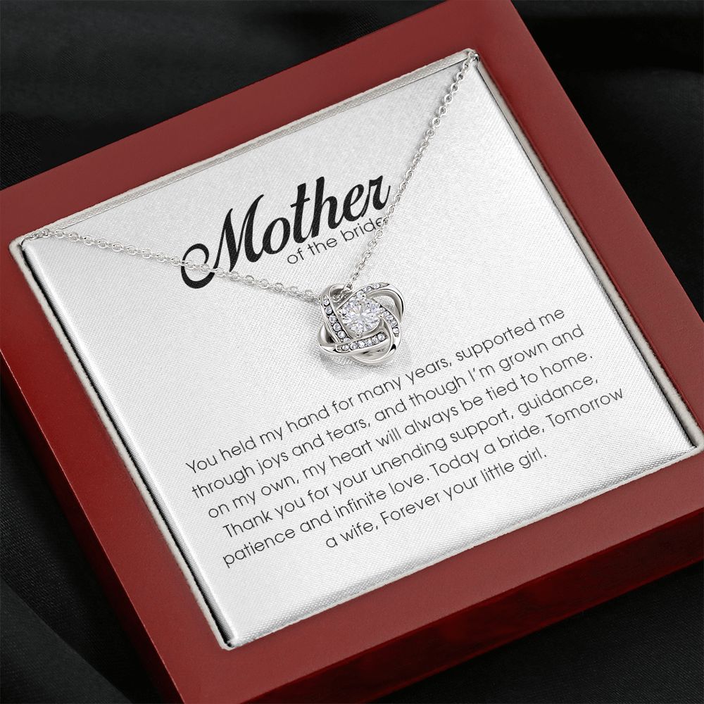 Mother of the Bride Gift, Love Knot Necklace