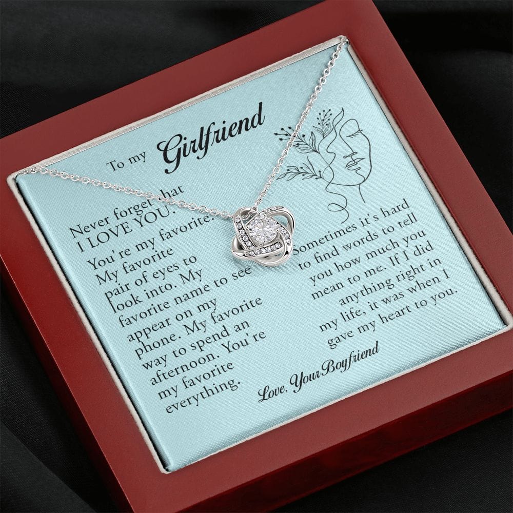 To My Girlfriend, Love Knot Necklace