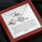 To My Beautiful Mom on my Wedding, Love Knot Necklace