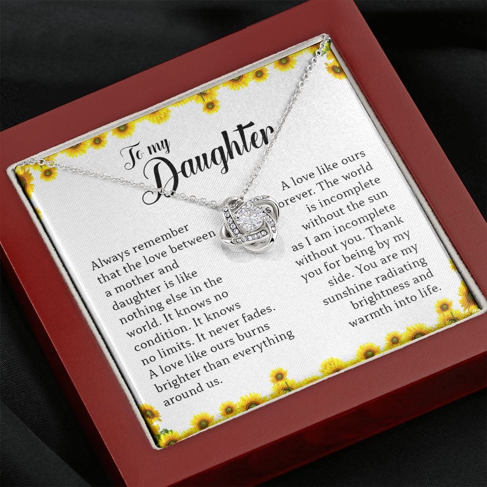 To My Daughter, Love Knot Necklace