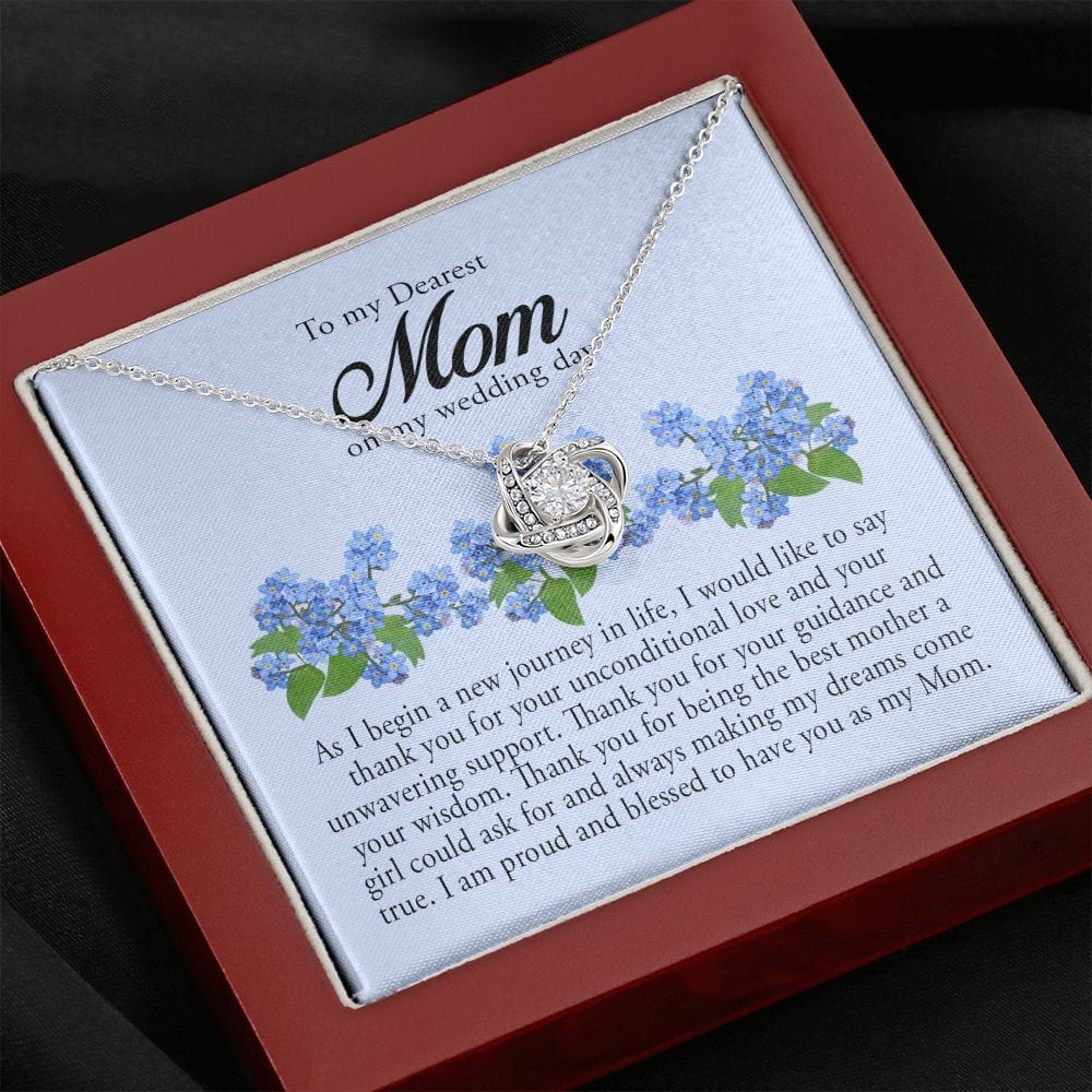 To My Dearest Mom on My Wedding Day, Love Knot Necklace