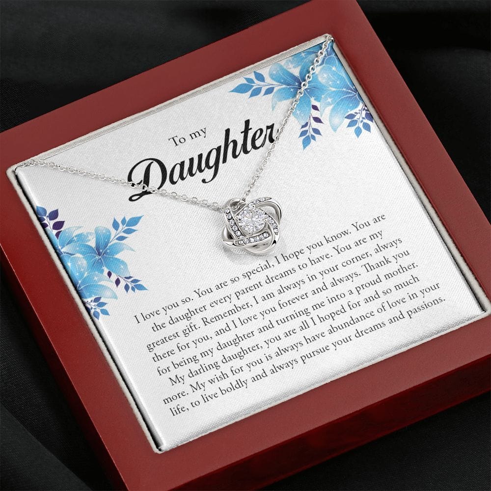 To My Daughter, Love Knot Necklace
