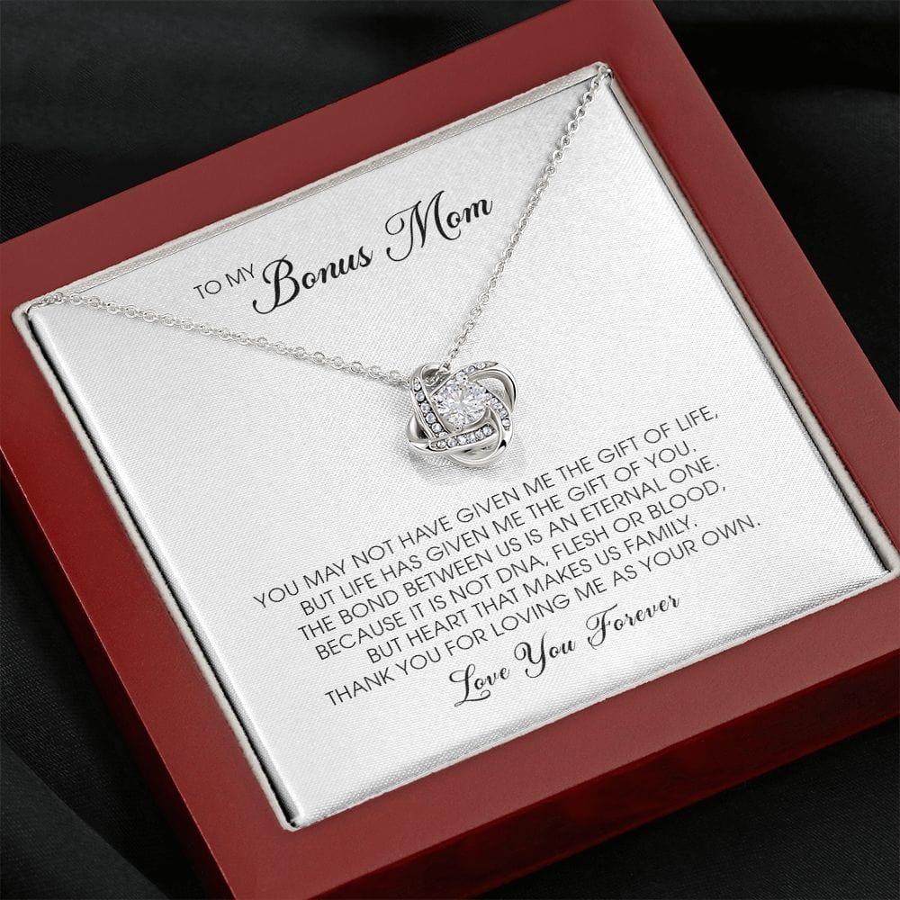 To my Bonus Mom Gift, Love Knot Necklace