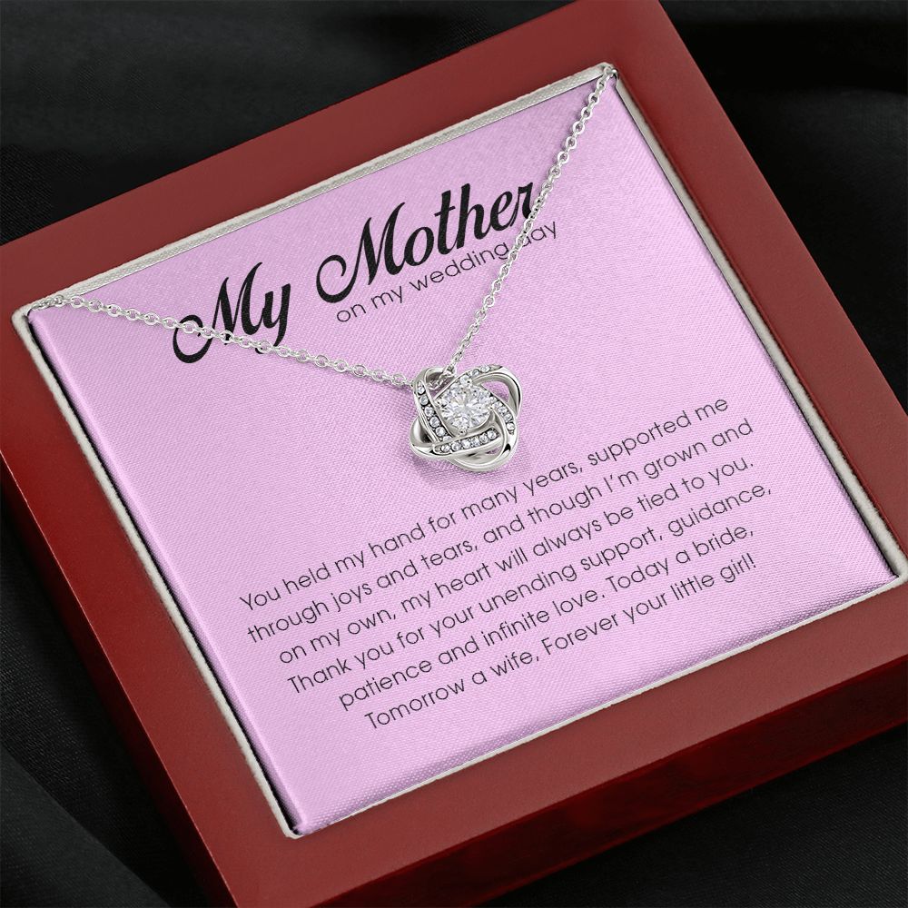 My Mother on My Wedding Day Gift, Love Knot Necklace