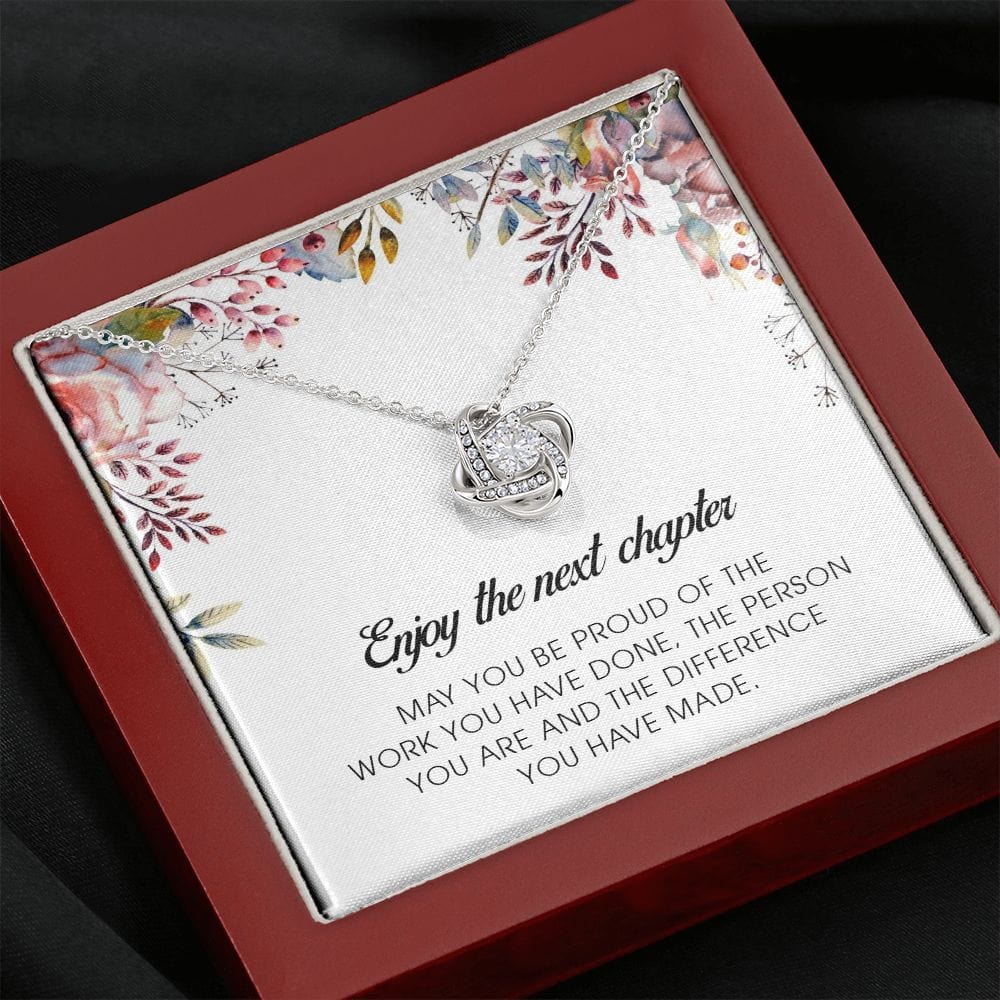 Enjoy The Next Chapter, Love Knot Necklace